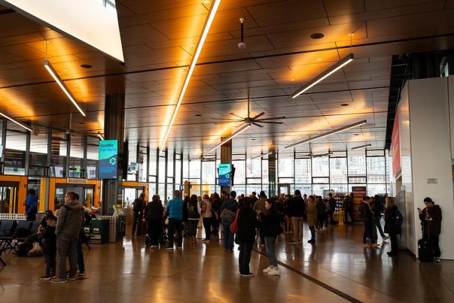 The new concourse at WSF's Seattle Multimodal Terminal at Colman Dock.