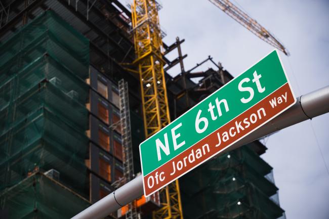 A stretch of road in Bellevue was renamed for fallen Officer Jordan Jackson